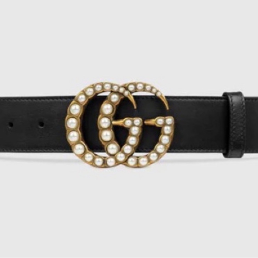 gucci pearl belt for sale hardly worn great condition